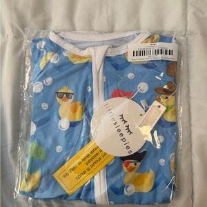 Little Sleepies Blue Pajama with Fun Duck Print